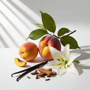 Neroli, peach and vanilla represent the olfactory notes of the perfume.