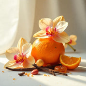 Mandarin, amber and vanilla represent the olfactory notes of the perfume.