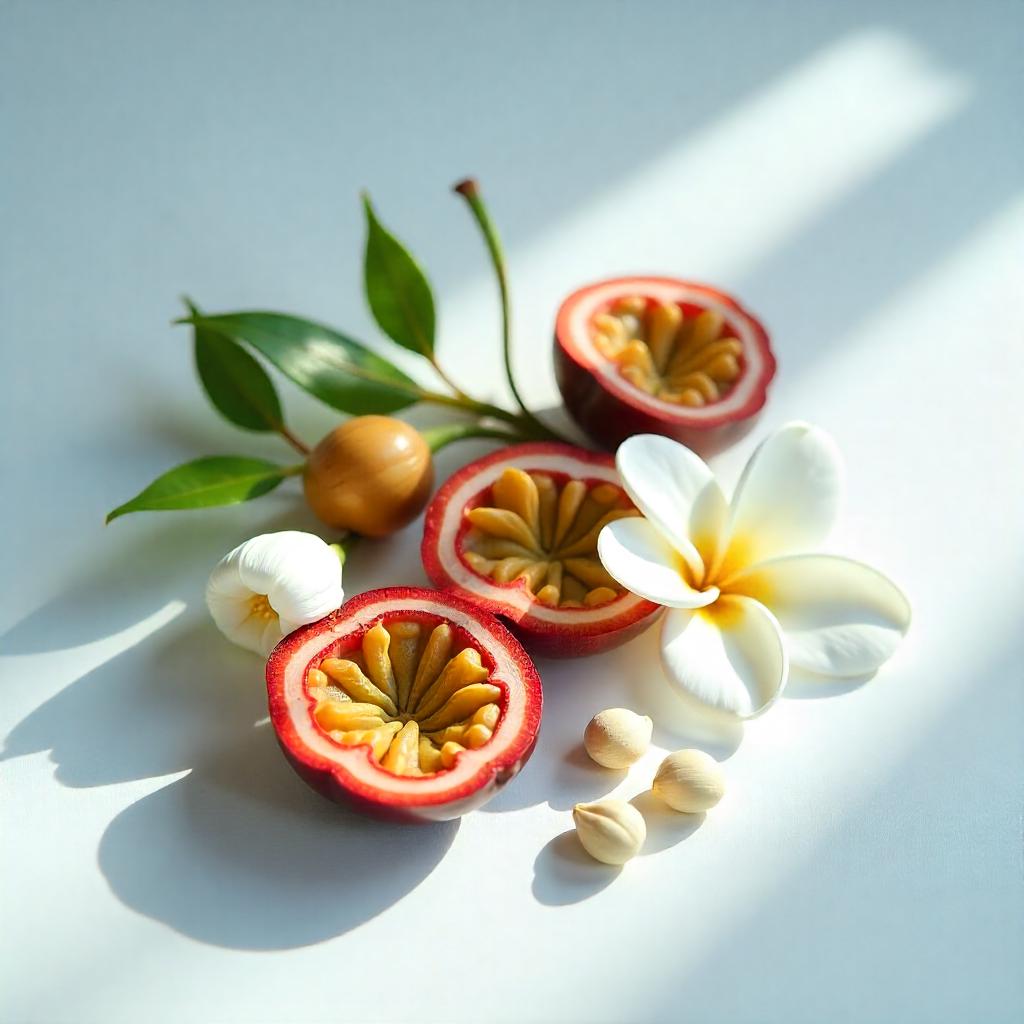 Passion fruit, gardenia and tonka bean represent the olfactory notes of the perfume.