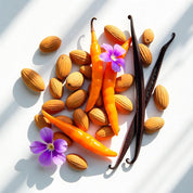 Orange chili, violet and vanilla represent the olfactory notes of the perfume.