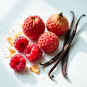 Raspberry, lychee and vanilla represent the olfactory notes of the perfume.