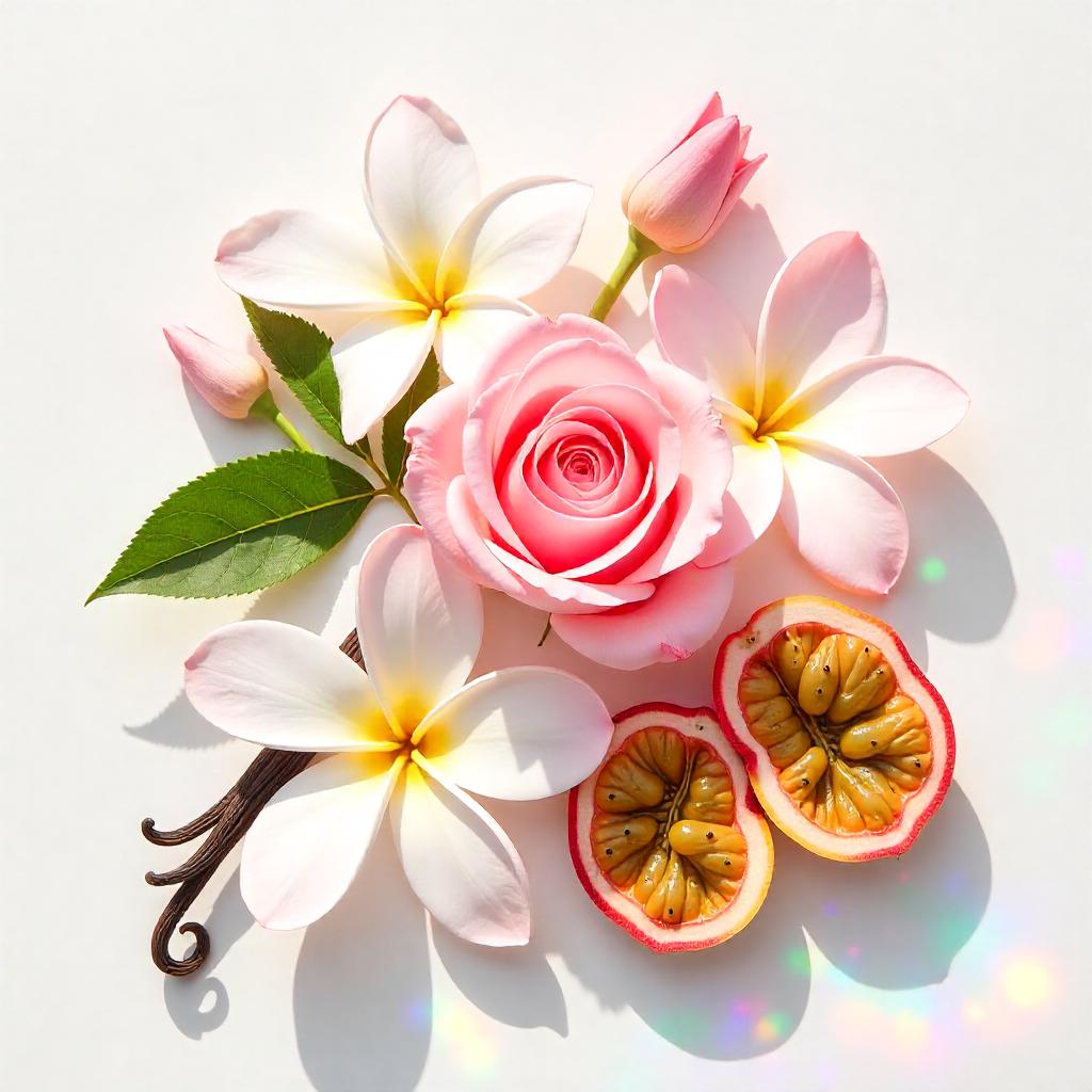 Magnolia, rose and passion fruit represent the olfactory notes of the perfume.