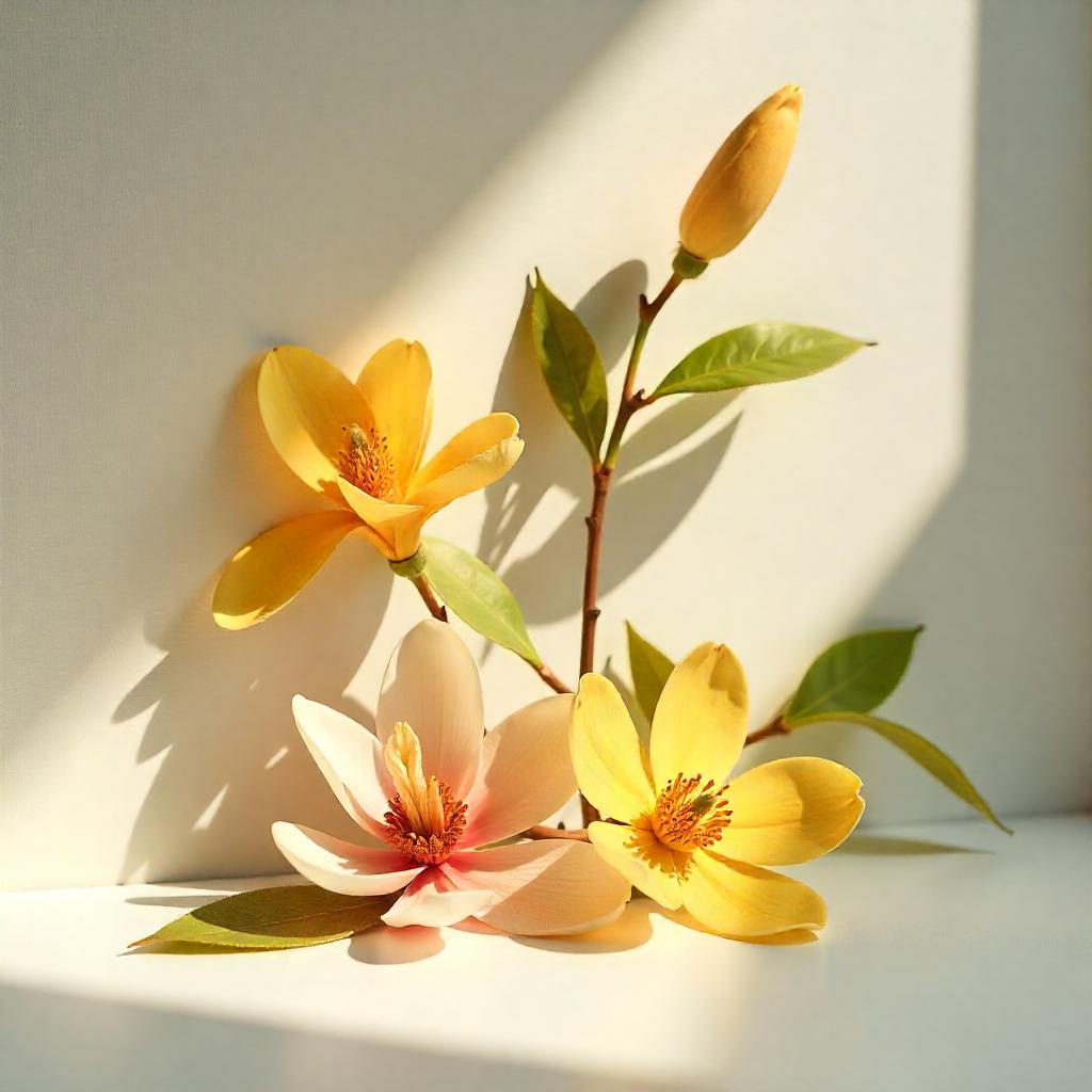 Magnolia and yellow freesia represent the olfactory notes of the perfume.