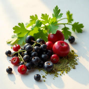 Cilantro, plum and blackcurrant represent the olfactory notes of the perfume.