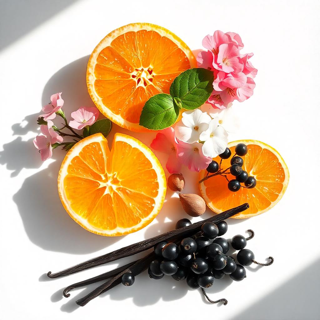 Mandarin, vanilla, jasmine and blackcurrant represent the olfactory notes of the perfume.