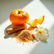 Mandarin, jasmine and nutmeg represent the olfactory notes of the perfume.