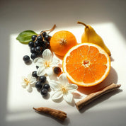 Mandarin, blackcurrant and orange blossom represent the olfactory notes of the perfume.