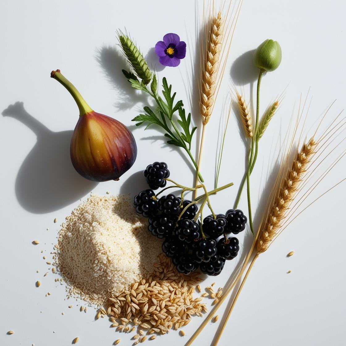 Fig, wheat, barley and blackcurrant represent the olfactory notes of the perfume.