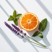 Mandarin, mint and lavender represent the olfactory notes of the perfume.