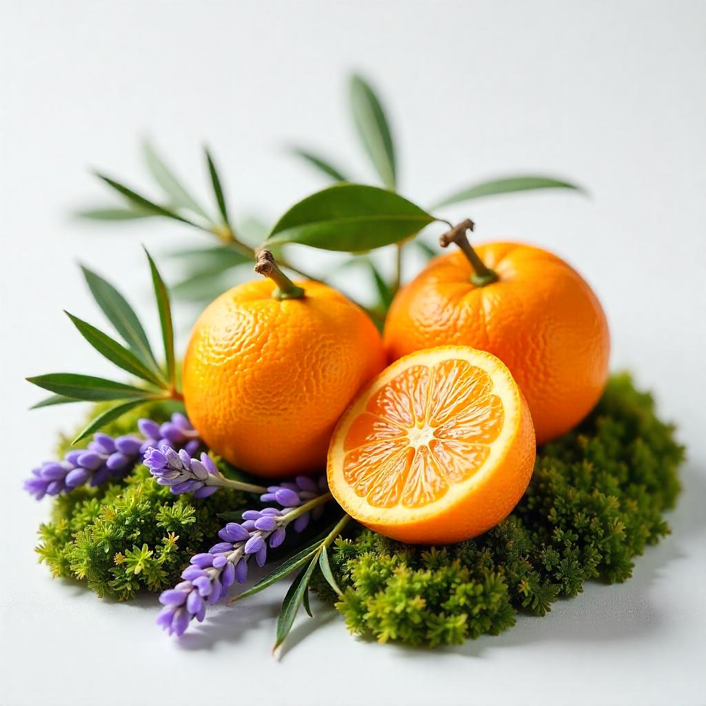 Mandarin, lavender and moss represent the olfactory notes of the perfume.