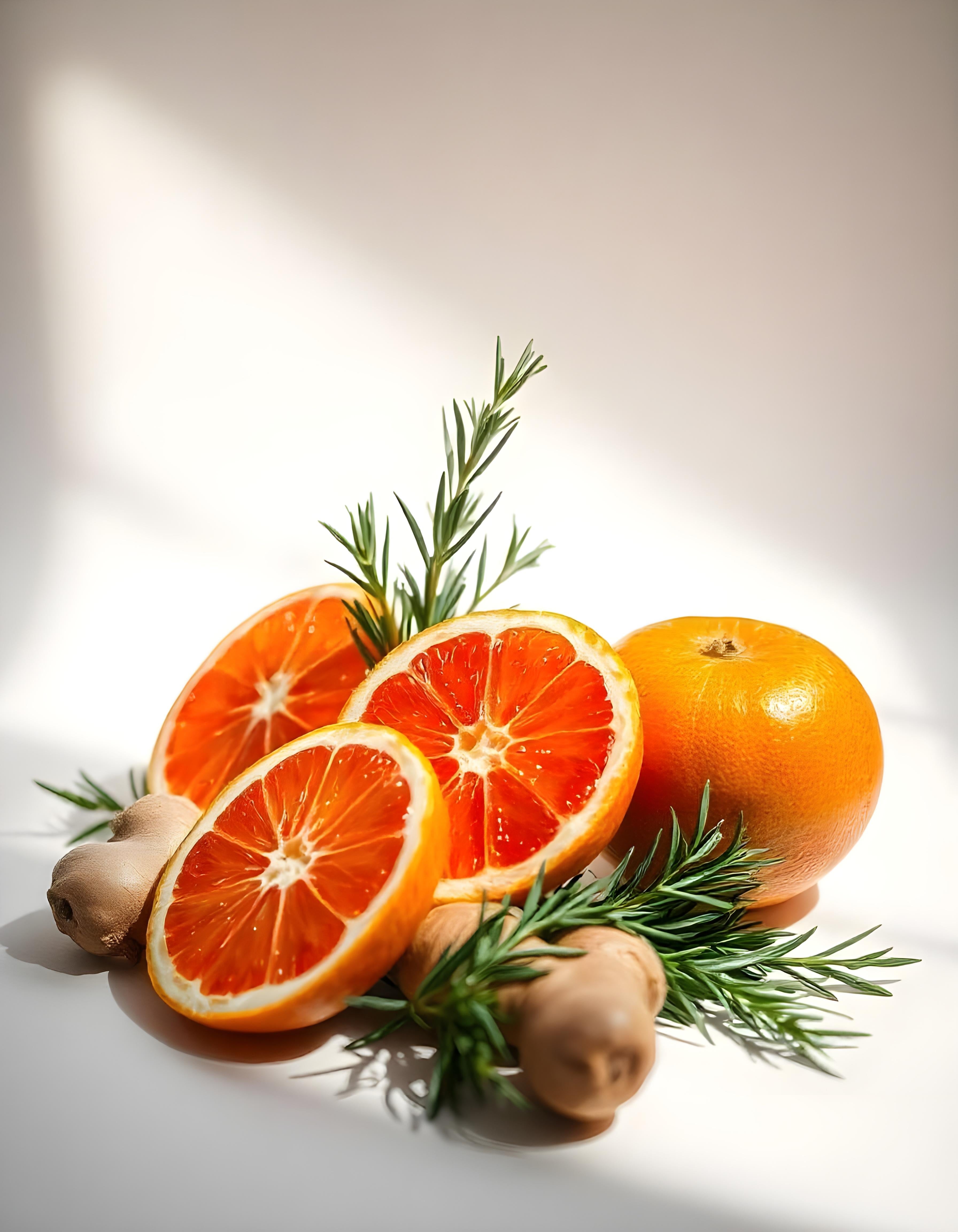 Grapefruit, ginger and rosemary represent the olfactory notes of the perfume.