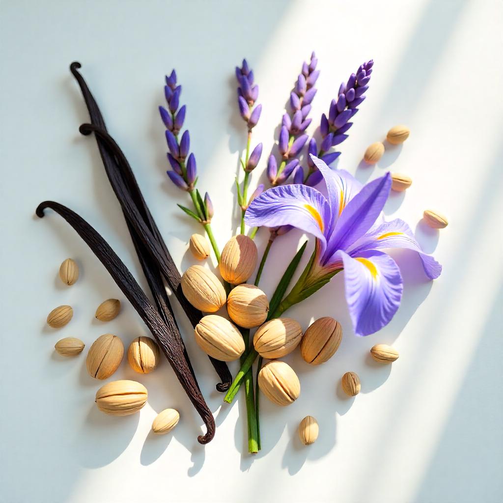 Lavender, cardamom and vanilla represent the olfactory notes of the perfume.