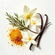 Lily and vanilla represent the olfactory notes of the perfume.