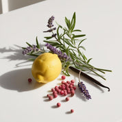 Lemon, lavender and pink pepper represent the olfactory notes of the perfume.