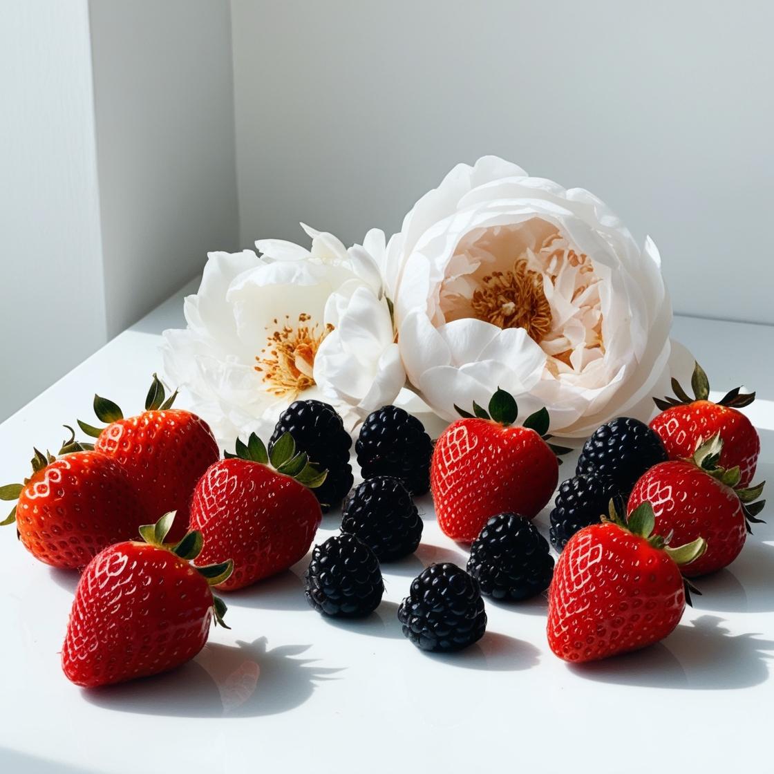 Strawberry, blackberry and rose represent the olfactory notes of the perfume.