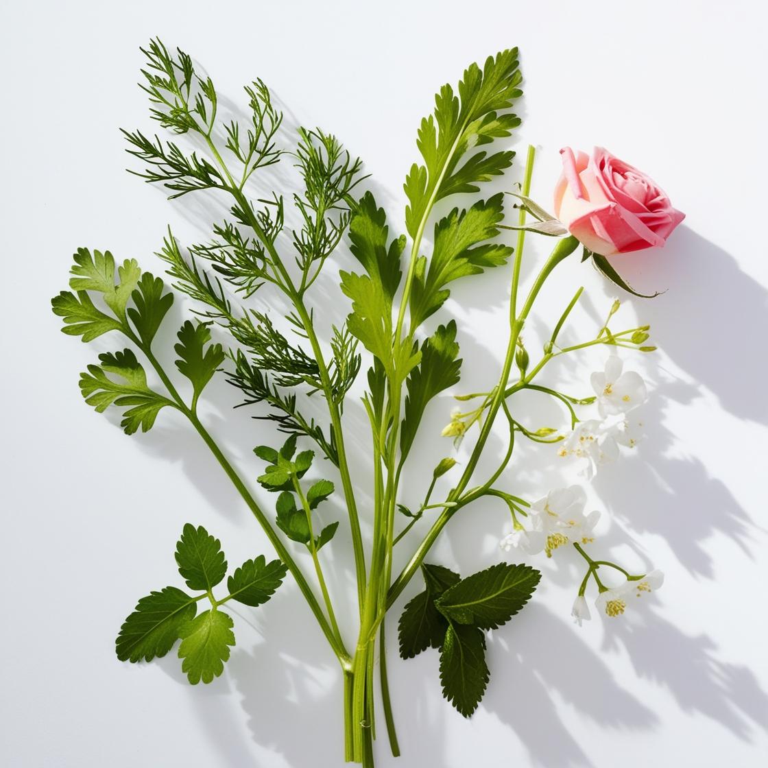 Rose and coriander represent the olfactory notes of the perfume.