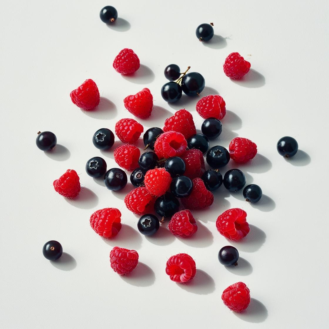 Blackcurrants and raspberries represent the olfactory notes of the perfume.