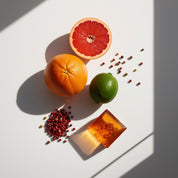 Grapefruit and pink pepper represent the olfactory notes of the perfume.