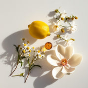 Lemon, jasmine and amber represent the olfactory notes of the perfume.