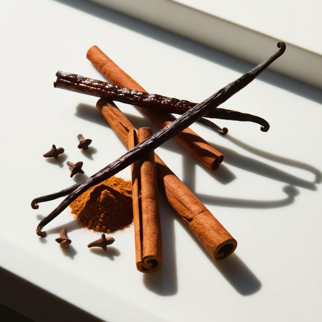 Vanilla and cinnamon represent the olfactory notes of the perfume.