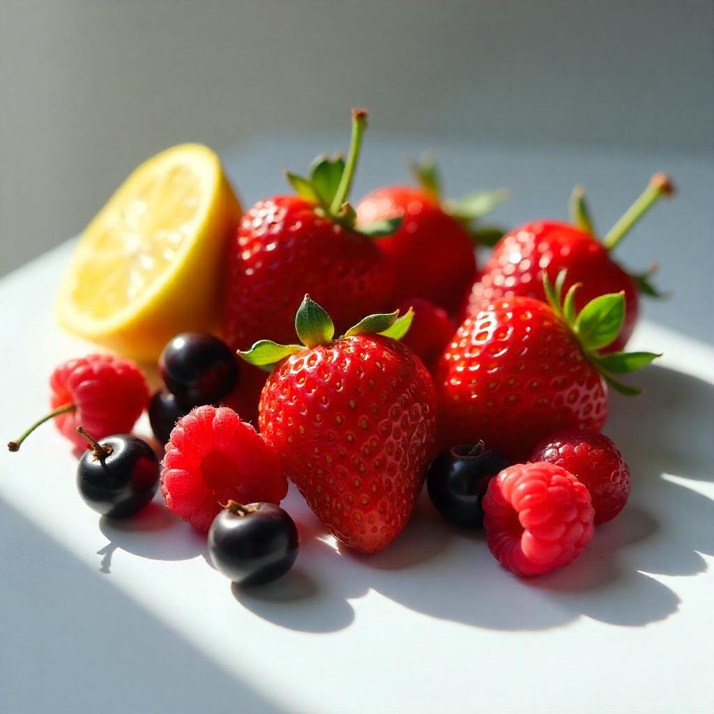 Lemon, raspberry, blackberry and strawberry represent the olfactory notes of the perfume.