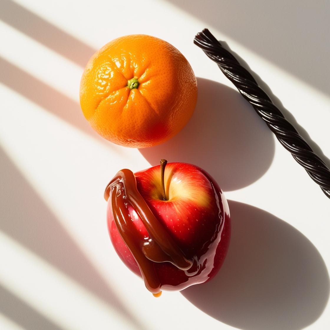 Tangerine, caramel apple and licorice represent the olfactory notes of the perfume.