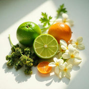 Honeysuckle, mandarin, jasmine and moss represent the olfactory notes of the perfume.